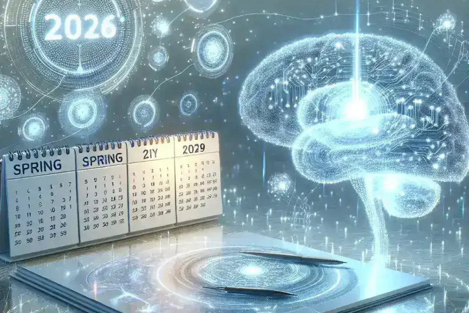 "Illustration of a smartphone displaying Siri's logo with a calendar marked for Spring 2026, symbolizing the anticipated delay in Siri's AI upgrade."