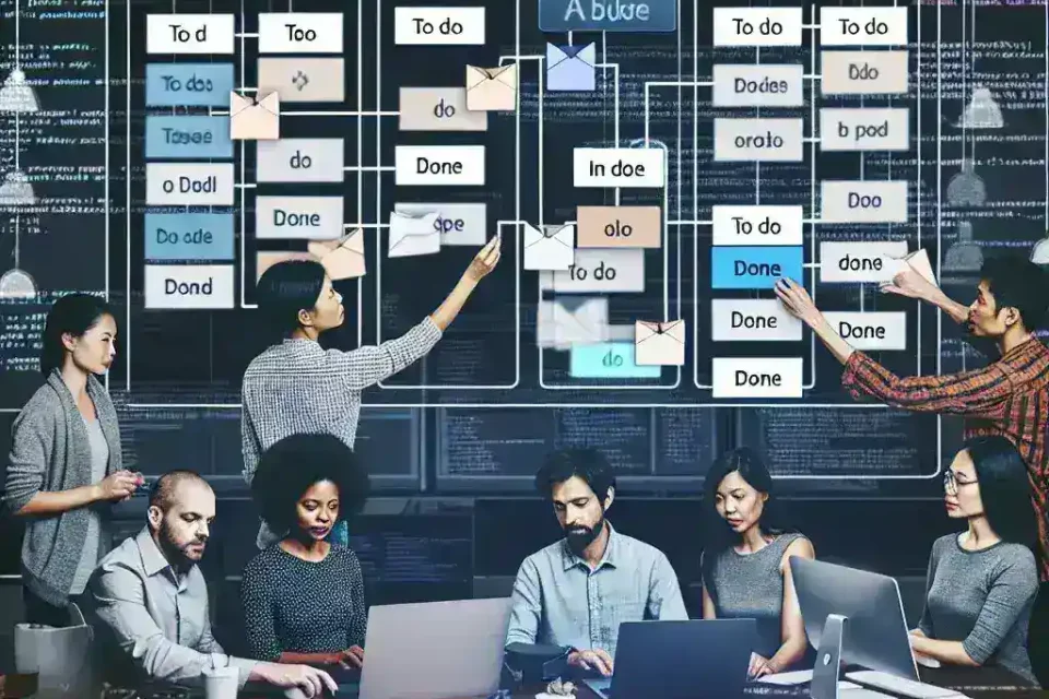 "Collage of open-source project management tools interface, showcasing alternatives to Trello with features like task boards, collaborative tools, and user-friendly designs, highlighting the advantages of utilizing open-source software for team productivity."