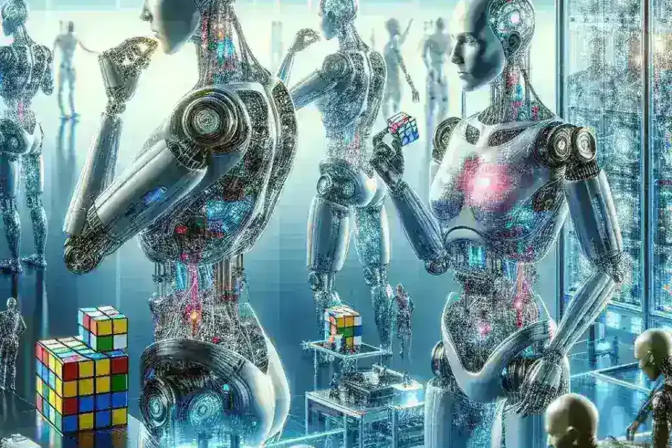 "Close-up of NVIDIA AI chips integrated into a state-of-the-art humanoid robot showcasing advanced technology for artificial intelligence applications."