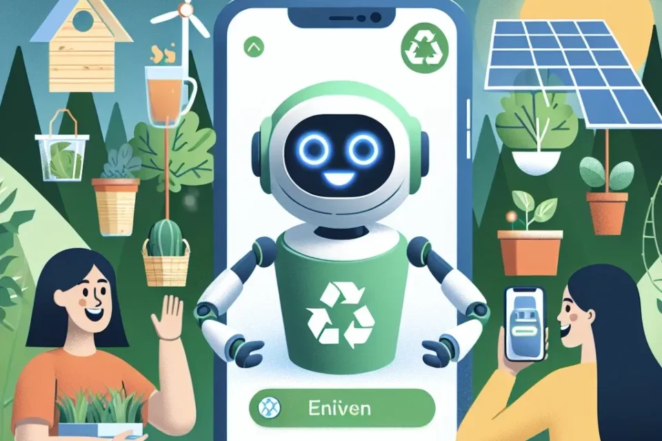 "Amazon app screenshot showcasing AI-powered sustainable shopping suggestions for eco-friendly products in the U.S."
